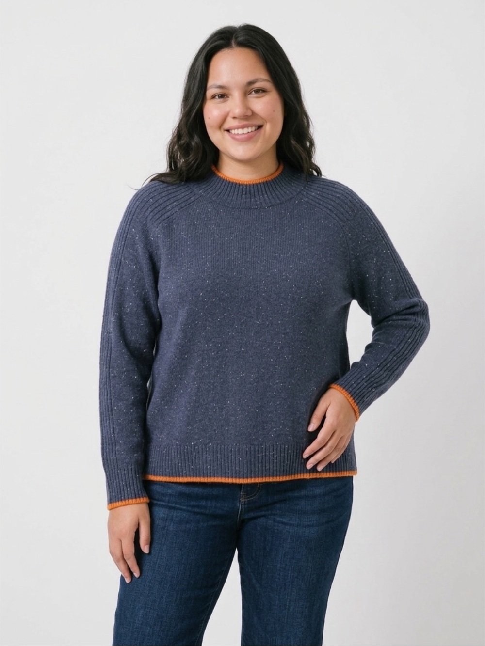 J. Jill Pure Jill Cotton Blend Knit Navy Blue Sweater [Size XL]. NWT - Picture 4 of 13